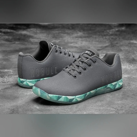 NOBULL Trainers Gray Teal Blue green Weightlifting Cross Fit sneakers shoes 8.5 - Picture 1 of 11